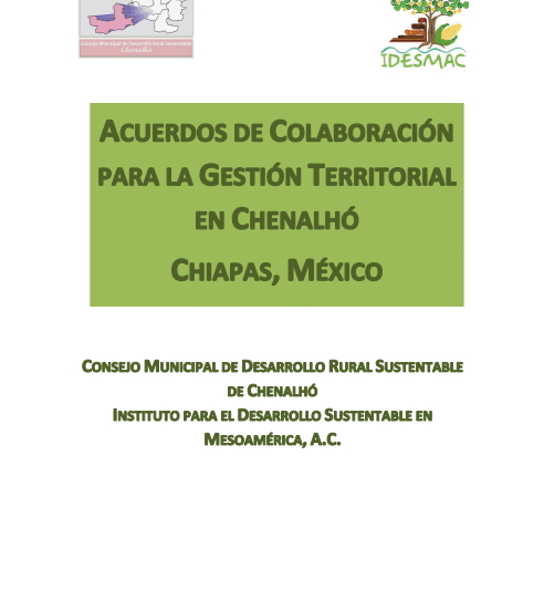 Acuerdos de Colaboración para la Gestión Territorial Municipal Chenalhó Chiapas