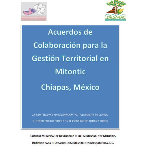 Acuerdos de Colaboración para la Gestión Territorial Municipal Mitoltic Chiapas