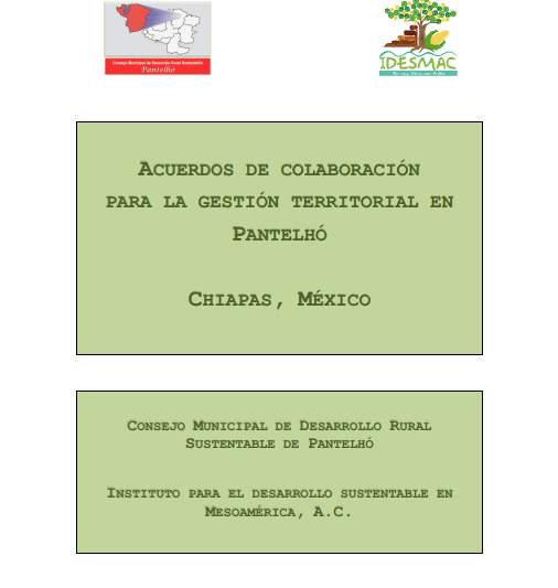Acuerdos de Colaboración para la Gestión Territorial Municipal Pantelhó Chiapas