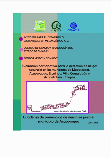 Evaluación participativa para la detección de riesgos en los municipios de Mapastepec, Acacoyagua, Escuintla, Villa Comaltitlán y Acapetahua, Chiapas